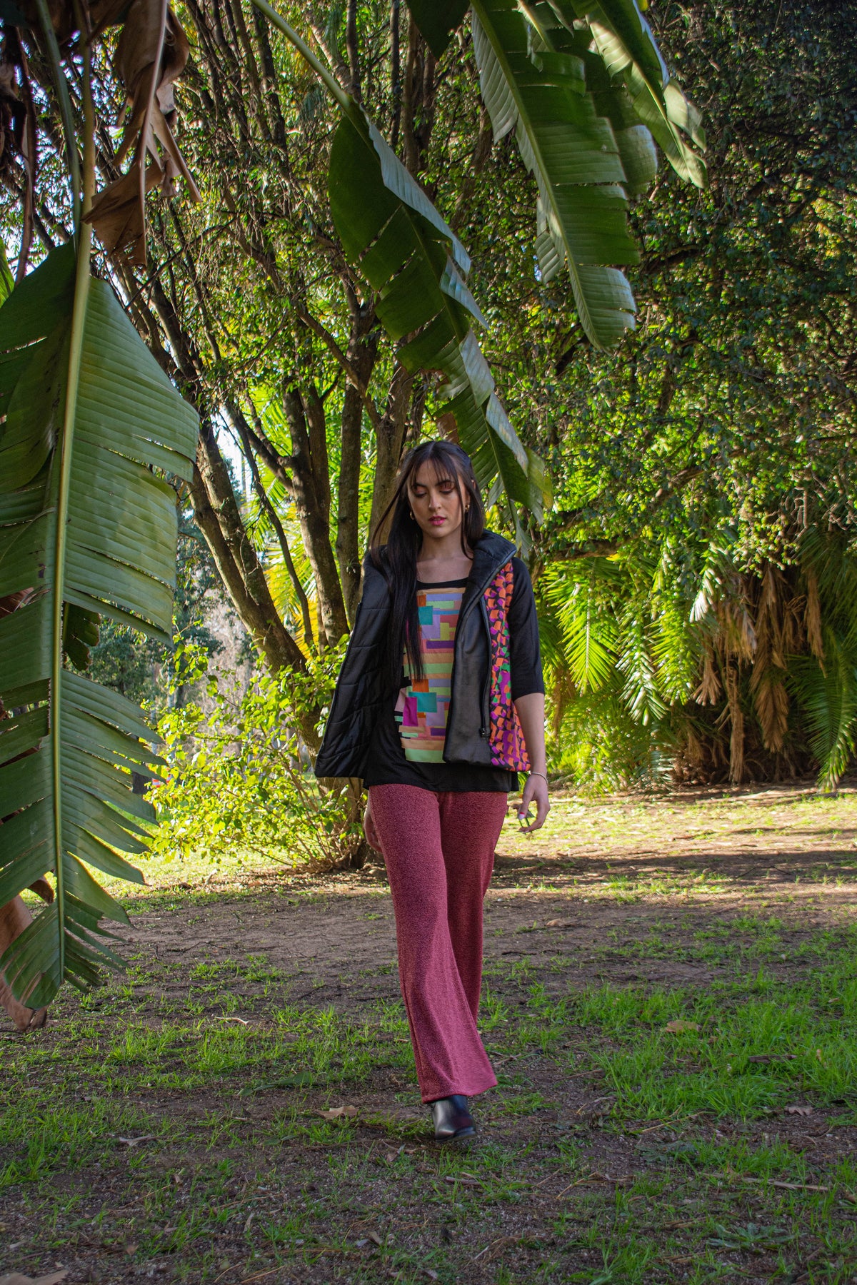 Pantalón fucsia de lurex. Ana Basanta. Edición Limitada 