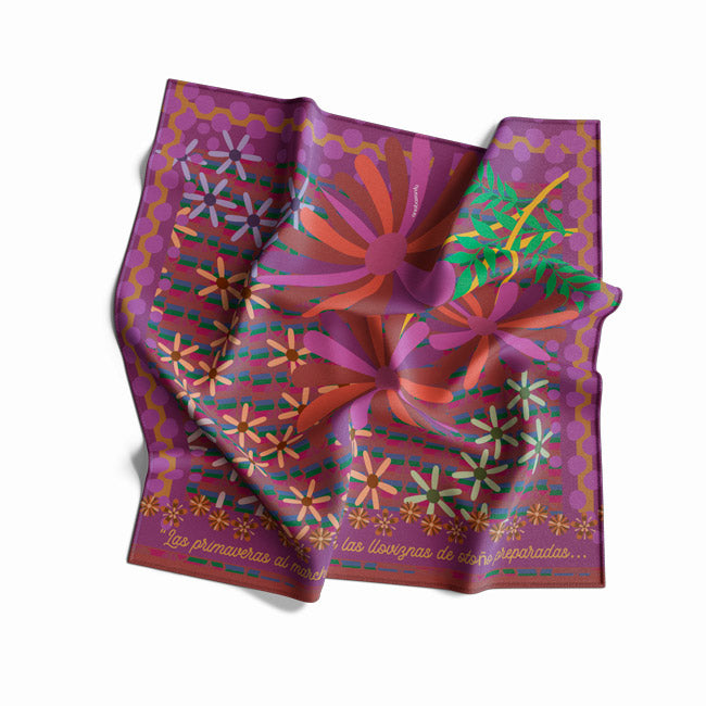 Pañuelo Alfonsina Huellas